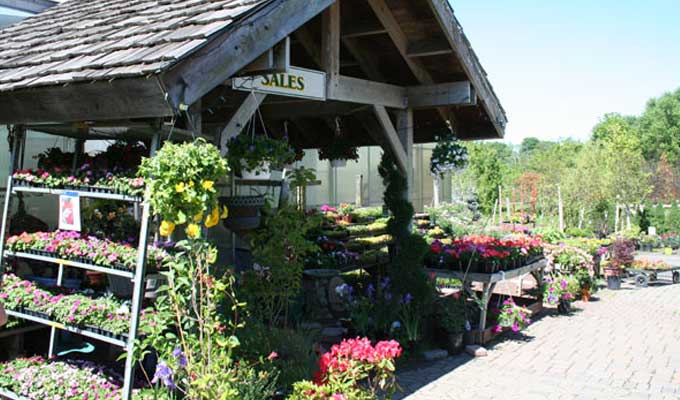 Display greenhouse entrance